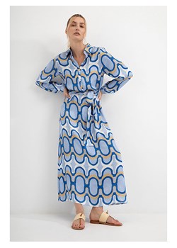 Josephine &amp; Co Sukienka koszulowa "Dahlia" w kolorze niebiesko-beżowo-białym ze sklepu Limango Polska w kategorii Sukienki - zdjęcie 184595097