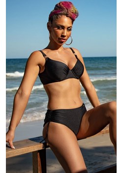 Dwuczęściowy czarny strój kąpielowy bikini z wysokim stanem 128/05, Kolor czarny, Rozmiar M, Primo ze sklepu Intymna w kategorii Stroje kąpielowe - zdjęcie 184595695