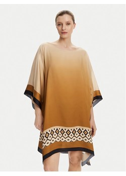 Max Mara Beachwear Pareo Canzone 2516691049600 Beżowy Relaxed Fit ze sklepu MODIVO w kategorii Odzież plażowa - zdjęcie 184596046