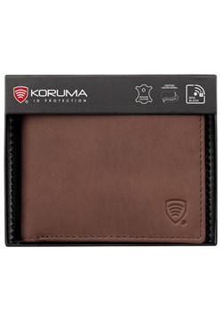 Antykradzieżowy portfel młodzieżowy z ochroną RFID (brąz) ze sklepu Koruma ID Protection w kategorii Portfele męskie - zdjęcie 184596788