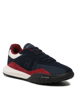 Tommy Hilfiger Sneakersy Retro Modern Runner Mix FM0FM04363 Granatowy ze sklepu MODIVO w kategorii Buty sportowe męskie - zdjęcie 184597106