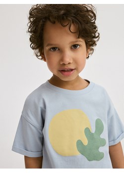Reserved - T-shirt oversize z aplikacją - jasnoniebieski ze sklepu Reserved w kategorii T-shirty chłopięce - zdjęcie 184597487