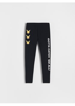 Reserved - Legginsy z aplikacją Pokemon - czarny ze sklepu Reserved w kategorii Spodnie dziewczęce - zdjęcie 184597789