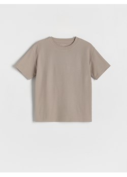 Reserved - T-shirt oversize - beżowy ze sklepu Reserved w kategorii T-shirty chłopięce - zdjęcie 184598259