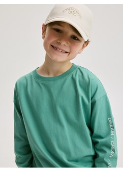 Reserved - Longsleeve oversize - morski ze sklepu Reserved w kategorii T-shirty chłopięce - zdjęcie 184598286