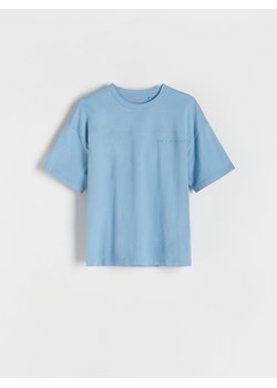 Reserved - Bawełniany t-shirt oversize - niebieski ze sklepu Reserved w kategorii T-shirty chłopięce - zdjęcie 184598939