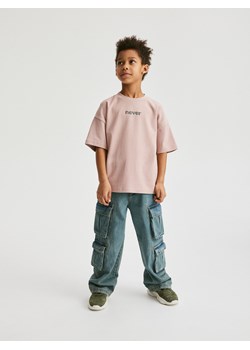 Reserved - T-shirt oversize - brudny róż ze sklepu Reserved w kategorii T-shirty chłopięce - zdjęcie 184598959