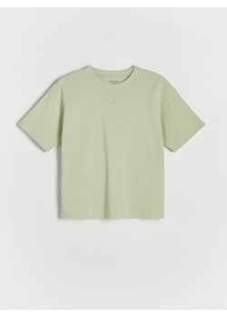 Reserved - Bawełniany t-shirt oversize - jasnozielony ze sklepu Reserved w kategorii T-shirty chłopięce - zdjęcie 184599077