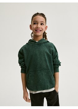 Reserved - Bluza oversize z efektem sprania - ciemny turkus ze sklepu Reserved w kategorii Bluzy dziewczęce - zdjęcie 184599257