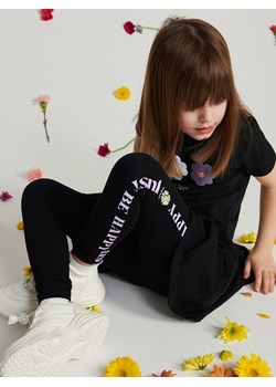 Reserved - Legginsy SmileyWorld® - czarny ze sklepu Reserved w kategorii Spodnie dziewczęce - zdjęcie 184599645