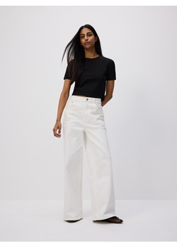 Reserved - Bawełniany crop top - czarny ze sklepu Reserved w kategorii Bluzki damskie - zdjęcie 184600906