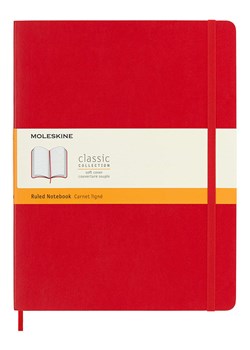 Moleskine Notatnik w kolorze czerwonym - 19 x 25 cm ze sklepu Limango Polska w kategorii Akcesoria biurowe - zdjęcie 184601587