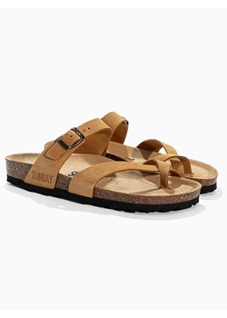 Sunbay Skórzane japonki &quot;Tulipe&quot; w kolorze jasnobrązowym ze sklepu Limango Polska w kategorii Klapki damskie - zdjęcie 184601718