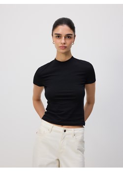 Reserved - T-shirt regular - czarny ze sklepu Reserved w kategorii Bluzki damskie - zdjęcie 184602306
