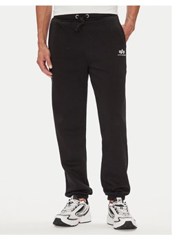 Alpha Industries Spodnie dresowe 156370 Czarny Regular Fit ze sklepu MODIVO w kategorii Spodnie męskie - zdjęcie 184602837
