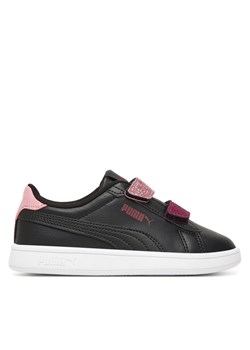 Sneakersy Puma Smash 3.0 L Glitter Velcro V Ps 395609 07 Czarny ze sklepu eobuwie.pl w kategorii Buty sportowe dziecięce - zdjęcie 184604356