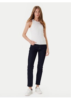 Tommy Hilfiger Top WW0WW45706 Écru Slim Fit ze sklepu MODIVO w kategorii Bluzki damskie - zdjęcie 184605105