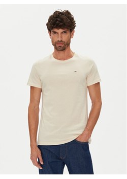 Tommy Jeans T-Shirt DM0DM04411 Beżowy Slim Fit ze sklepu MODIVO w kategorii T-shirty męskie - zdjęcie 184605165