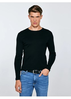 Koszulka męska z długim rękawem czarna Classical 906 ze sklepu Big Star w kategorii T-shirty męskie - zdjęcie 184606096