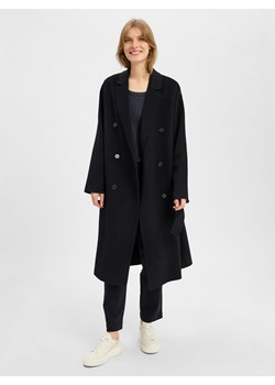 Marc O'Polo Płaszcz damski Kobiety Wełna granatowy jednolity ze sklepu vangraaf w kategorii Płaszcze damskie - zdjęcie 184606308