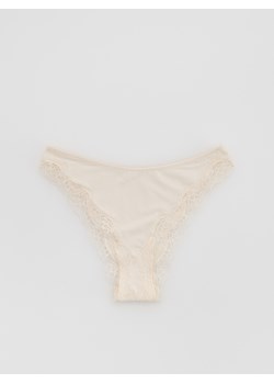 Reserved - Majtki typu bikini - złamana biel - id: 084CO-01X - marki Reserved - 184607427 Reserved - Majtki typu bikini - złamana biel ze sklepu Reserved w kategorii Majtki damskie - zdjęcie 184607427