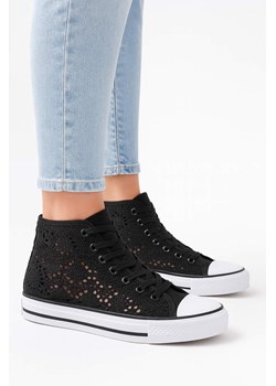 Czarne ażurowe trampki damskie na lato /C4-1 16336 G9-84/ ze sklepu Pantofelek24.pl w kategorii Trampki damskie - zdjęcie 184607465