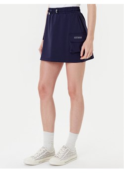 Guess Spódnica mini V5YD04 KCX42 Granatowy Regular Fit ze sklepu MODIVO w kategorii Spódnice - zdjęcie 184608279