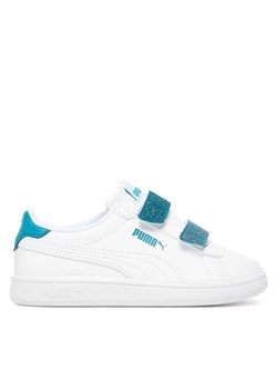 Puma Sneakersy Smash 3.0 L Glitter Velcro V Ps 395609 08 Biały ze sklepu MODIVO w kategorii Buty sportowe dziecięce - zdjęcie 184608289