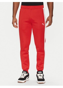Puma Spodnie dresowe T7 Always On 629588 Czerwony Regular Fit ze sklepu MODIVO w kategorii Spodnie męskie - zdjęcie 184608299