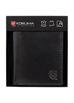 Mały młodzieżowy portfel skórzany z ochroną RFID (czarny) ze sklepu Koruma ID Protection w kategorii Portfele męskie - zdjęcie 184610165