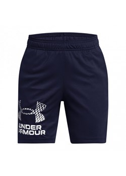 Chłopięce spodenki treningowe Under Armour UA Tech Logo Shorts - granatowe ze sklepu Sportstylestory.com w kategorii Spodenki chłopięce - zdjęcie 184610729
