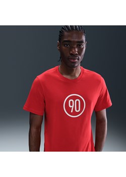 Męski T-shirt piłkarski Nike Total 90 - Czerwony ze sklepu Nike poland w kategorii T-shirty męskie - zdjęcie 184611255