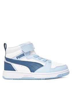 Sneakersy Puma Rebound V6 Mid Ac+ Ps 393832 32 Biały ze sklepu eobuwie.pl w kategorii Buty sportowe dziecięce - zdjęcie 184612279