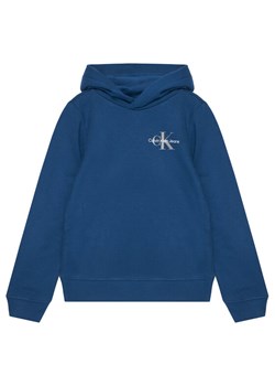 Calvin Klein Jeans Bluza Small Monogram IU0IU00266 D Niebieski Regular Fit ze sklepu MODIVO w kategorii Bluzy chłopięce - zdjęcie 184613299