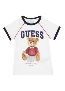 Guess T-Shirt J5YI21 K8HM4 Biały Regular Fit ze sklepu MODIVO w kategorii Bluzki dziewczęce - zdjęcie 184615099