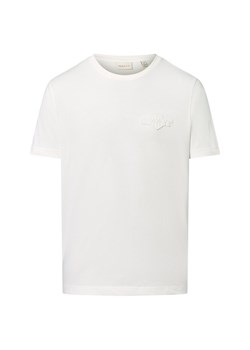 Gant Koszulka męska Mężczyźni Bawełna écru jednolity ze sklepu vangraaf w kategorii T-shirty męskie - zdjęcie 184615497