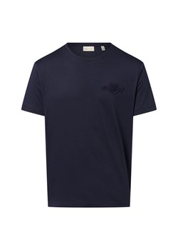 Gant Koszulka męska Mężczyźni Bawełna granatowy jednolity ze sklepu vangraaf w kategorii T-shirty męskie - zdjęcie 184615498