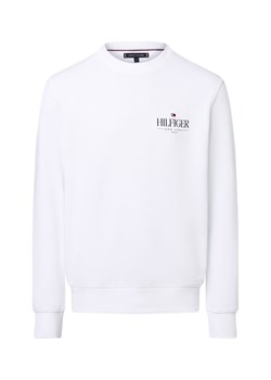 Tommy Hilfiger Bluza męska Mężczyźni Materiał dresowy biały jednolity ze sklepu vangraaf w kategorii Bluzy męskie - zdjęcie 184615505