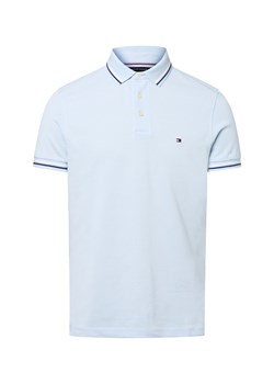 Tommy Hilfiger Męska koszulka polo Mężczyźni Bawełna jasnoniebieski jednolity ze sklepu vangraaf w kategorii T-shirty męskie - zdjęcie 184615508