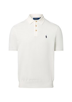 Polo Ralph Lauren Męska koszulka polo z dzianiny Mężczyźni drobna dzianina écru jednolity ze sklepu vangraaf w kategorii Swetry męskie - zdjęcie 184615518