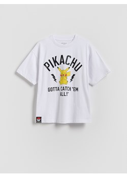 Reserved - Bawełniany t-shirt Pokemon - biały ze sklepu Reserved w kategorii T-shirty chłopięce - zdjęcie 184616029