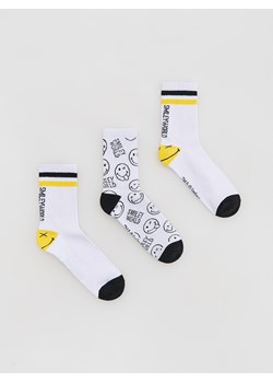 Reserved - Skarpetki SmileyWorld® 3 pack - biały ze sklepu Reserved w kategorii Skarpetki dziecięce - zdjęcie 184616047