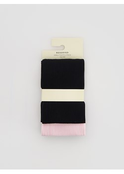 Reserved - Rajstopy z mikrofibry 2 pack - pastelowy róż ze sklepu Reserved w kategorii Rajstopy dziecięce - zdjęcie 184616105