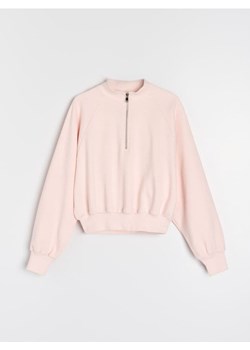 Sinsay - Krótka bluza ze stójką - różowy ze sklepu Sinsay w kategorii Bluzy damskie - zdjęcie 184616938