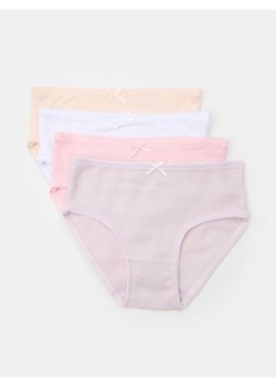Sinsay - Majtki z prążkowanej dzianiny 4 pack - wielobarwny ze sklepu Sinsay w kategorii Majtki dziecięce - zdjęcie 184616976