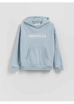 Reserved - Bawełniana bluza oversize - jasnoniebieski ze sklepu Reserved w kategorii Bluzy chłopięce - zdjęcie 184618249