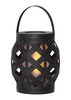 STAR Trading Lampion LED &quot;Flame Lantern&quot; w kolorze czarnym - wys. 16 cm ze sklepu Limango Polska w kategorii Świeczniki - zdjęcie 184619239