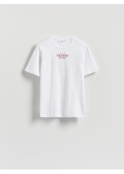 Reserved - T-shirt z nadrukiem - biały ze sklepu Reserved w kategorii Bluzki damskie - zdjęcie 184622219