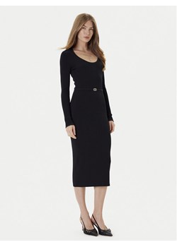 TWINSET Sukienka dzianinowa 252TP3352 Czarny Slim Fit ze sklepu MODIVO w kategorii Sukienki - zdjęcie 184623318