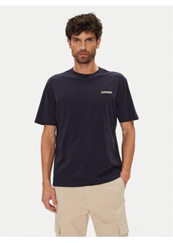 Napapijri T-Shirt Smallbox NP0A88TR Granatowy Regular Fit ze sklepu MODIVO w kategorii T-shirty męskie - zdjęcie 184623607